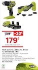 Pack 2 outils sans fil + 2 batteries 2 Ah - Ryobi - LEROY MERLIN à Aix-en-Provence Pack 2 outils sans fil + 2 batteries 2 Ah - Ryobi en promo chez LEROY MERLIN Aix-en-Provence à 179,00 €