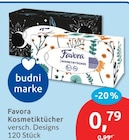 Kosmetiktücher von Favora im aktuellen budni Prospekt