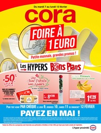 Prospectus Cora "Foire à 1 euro", 32 pages, 07/02/2023 - 13/02/2023