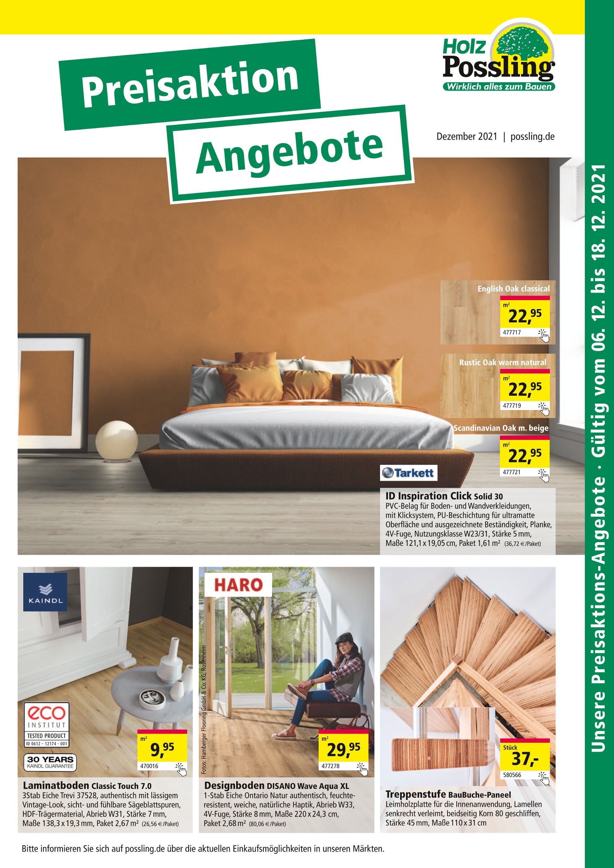 Holz Possling Prospekt für Potsdam mit 4 Seiten Holz Possling Prospekt für Potsdam: "Top Angebote", 4 Seiten, 06.12.2021 - 18.12.2021