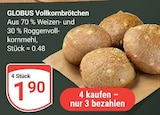Vollkornbrötchen im Angebot bei GLOBUS in Hoyerswerda Vollkornbrötchen Angebote von Globus bei GLOBUS Hoyerswerda für 1,90 €