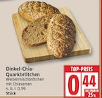 Dinkel-Chia-Quarkbrötchen für 0,44 € bei EDEKA im Angebot Dinkel-Chia-Quarkbrötchen im aktuellen EDEKA Prospekt