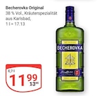 Original im Angebot bei GLOBUS in Brühl Original Angebote von Becherovka bei GLOBUS Brühl für 11,99 €