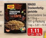 Trockenfertiggerichte im V-Markt Prospekt Trockenfertiggerichte von MAGGI im aktuellen V-Markt Prospekt für 1,11 €
