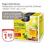 Heiße Zitrone im Angebot bei GLOBUS in Frankenthal Heiße Zitrone Angebote von Krüger bei GLOBUS Frankenthal für 1,89 €