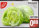 EDEKA Tacherting - Eisbergsalat Angebot im Prospekt Eisbergsalat bei EDEKA im Tacherting Prospekt für 0,88 €