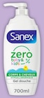 Douche Zéro Baby Kids Hypoallergénique Corps et Cheveux - SANEX dans le catalogue Intermarché Super