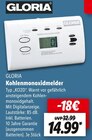 Kohlenmonoxidmelder von GLORIA für 14,99 € bei Lidl im Angebot Kohlenmonoxidmelder von GLORIA im aktuellen Lidl Prospekt
