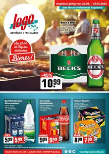 Wasser im Logo Getränkemarkt Prospekt "Aktuelle Angebote" mit 8 Seiten (Kassel)