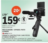 Pack vlogging + appareil photo vlg4kdig - AGFAPHOTO en promo chez E.Leclerc Mérignac à 159,00 €