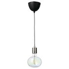 Lampenaufhängung +LED-Leuchtmittel vernickelt/ellipsenförmig bunt Angebote von SKAFTET / MOLNART bei IKEA Kirchheim für 24,99 €