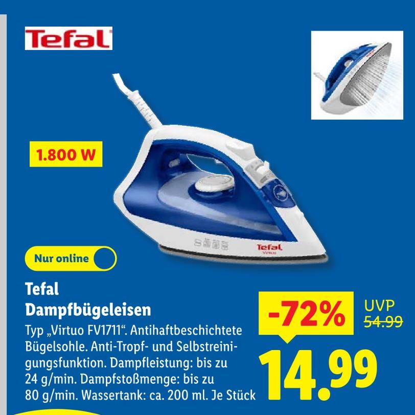 Dampfbügeleisen Typ Virtuo FV1711