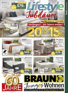 Bett im aktuellen BRAUN Möbel-Center Prospekt (Reutlingen) Bett im BRAUN Möbel-Center Prospekt "Verlängert - wir feiern weiter!" mit 2 Seiten (Reutlingen)
