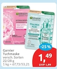 Tuchmaske von Garnier für 1,49 € bei budni im Angebot Tuchmaske von Garnier im aktuellen budni Prospekt