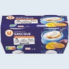 Yaourts à la Grecque sur lit de fruits - U en promo chez Super U Épinal à 1,80 €