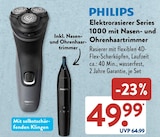 Elektrorasierer Series 1000 mit Nasen- und Ohrenhaartrimmer im Angebot bei ALDI SÜD in Landshut Elektrorasierer Series 1000 mit Nasen- und Ohrenhaartrimmer Angebote von PHILIPS bei ALDI SÜD Landshut für 49,99 €