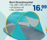 Wurf-Strandmuschel Angebot im Rossmann Prospekt Wurf-Strandmuschel im Rossmann Prospekt zum Preis von 16,99 €