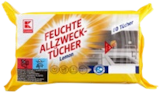 Feuchte Allzwecktücher von K-CLASSIC für 1,19 € bei Kaufland im Angebot Feuchte Allzwecktücher von K-CLASSIC im aktuellen Kaufland Prospekt