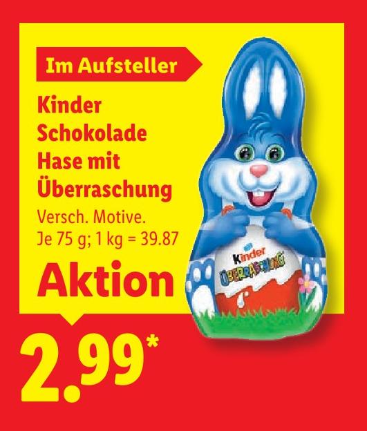 Schokolade Hase mit Überraschung