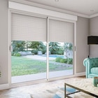 Baie coulissante alu blanc avec volet roulant électrique intégré motorisation Somfy l. 240 x H. 200 cm Uw=2 à 579,00 € dans le catalogue Castorama