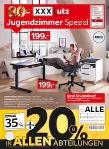 Bürostuhl im XXXLutz Möbelhäuser Prospekt "Jugendzimmer Spezial" mit 8 Seiten (Duisburg)