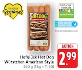 Hot Dog Würstchen American Style bei EDEKA im Mandelbachtal Prospekt für 2,99 €