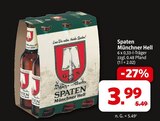 Spaten Münchner Hell Angebote von Spaten bei Markant Nordwest Bad Oeynhausen für 3,99 €