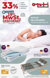 Opti-Wohnwelt Möbel & Einrichtung Prospekt der aktuellen Woche mit 8 Seiten, gültig von 27.08.2026 bis 19.09.2026, in Poppenhausen und Umgebung Aktueller Opti-Wohnwelt Möbel & Einrichtung Prospekt in Poppenhausen und Umgebung, "Schlafen jetzt Steuerfrei" mit 8 Seiten, 27.08.2026 - 19.09.2026
