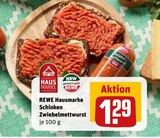 Aktuelles Schinken Zwiebelmettwurst Angebot bei REWE in Bochum ab 1,29 €