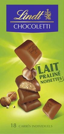 Chocolat Lait Praliné Noisettes Chocoletti