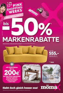 mömax Prospekt bis -50% MARKENRABATTE mit 8 Seiten