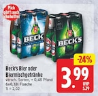 Aktuelle Becks Angebote bei EDEKA in Potsdam Aktuelles bier oder blermischgetränke Angebot bei EDEKA in Potsdam ab 3,99 €