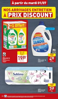 Promotion Maison dans le prospectus Aldi, valable du 01/07/2025 au 07/07/2025 Promo Maison dans le catalogue Aldi du moment à la page 22