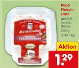 Feinkostsalat im Netto Marken-Discount Prospekt Fleischsalat von Popp im aktuellen Netto Marken-Discount Prospekt für 1,29 €