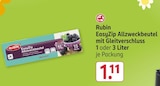EasyZip Allzweckbeutel mit Gleitverschluss 1 Liter bei Rossmann im Prospekt "" für 1,11 €
