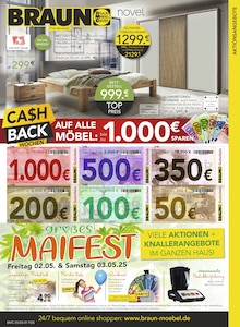 BRAUN Möbel-Center Prospekt Großes Maifest mit 20 Seiten