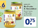 Bio-Frucht- & -Getreidebrei von Mamia Bio im aktuellen ALDI SÜD Prospekt für 0,75 €