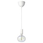 Lampenaufhängung +LED-Leuchtmittel weiß/ellipsenförmig bunt im Angebot bei IKEA in Erlangen Lampenaufhängung +LED-Leuchtmittel weiß/ellipsenförmig bunt Angebote von SUNNEBY / MOLNART bei IKEA Erlangen für 24,99 €