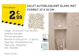 Galet autobloquant blanc mat format 30 x 30 cm à Tout Faire dans Saint-Gondran
