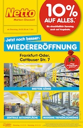 Netto Marken-Discount Prospekt für Frankfurt: "Wiedereröffnung - 10% auf ALLES", 4 Seiten, 24.03.2026 - 28.03.2026