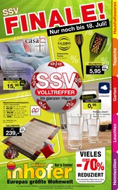 Glas im Möbel Inhofer Prospekt in Kempten Aktueller Möbel Inhofer Prospekt mit Glas, "SSV FINALE!", Seite 1
