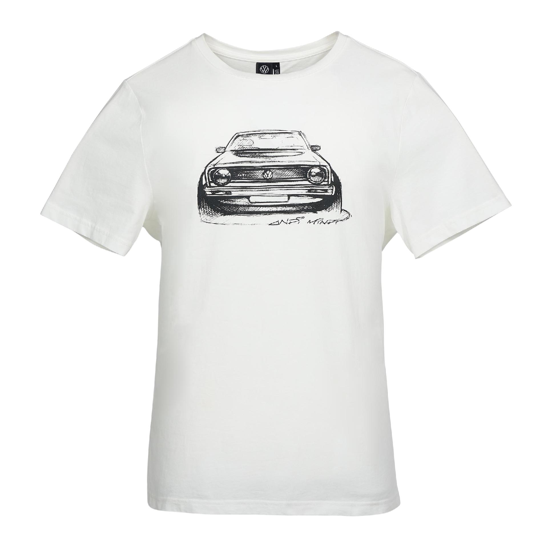 Volkswagen Eichenbühl - T-Shirt "GTI Skribble" mit GTI Logo, Unisex, Größe XXL, Weiß, GTI Kollektion Angebot im Prospekt T-Shirt "GTI Skribble" mit GTI Logo, Unisex, Größe XXL, Weiß, GTI Kollektion bei Volkswagen im Eichenbühl Prospekt für 29,90 €