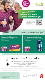 mea - meine apotheke Prospekt der Woche "Unsere April-Angebote" Seite 1, 01.04.2026 bis 30.04.2026 für Gieboldehausen Aktueller mea - meine apotheke Prospekt "Unsere April-Angebote" Seite 1 von 4 Seiten für Gieboldehausen