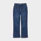 Promo Jean flare poches plaquées bleu foncé fille à 17,99 € dans le catalogue La Halle à Malauzat
