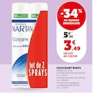 Déodorant - NARTA en promo chez Super U Lyon à 3,49 €