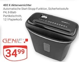 480 X Aktenvernichter im Angebot bei GLOBUS in Herne 480 X Aktenvernichter Angebote von GENIE bei GLOBUS Herne für 34,99 €