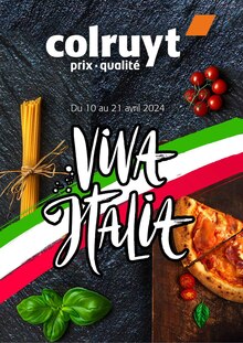 Prospectus Colruyt de la semaine "VIVA ITALIA" avec 1 page, valide du 10/04/2024 au 21/04/2024 pour Troyes et alentours
