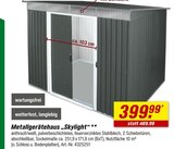 Aktuelle Gartenhaus Angebote bei toom Baumarkt in Mannheim Aktuelles Metallgerätehaus "Skylight" Angebot bei toom Baumarkt in Mannheim ab 399,99 €