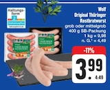 Original Thüringer Rostbratwurst von Wolf im aktuellen E center Prospekt für 3,99 €