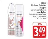 Maximum Protection Deospray Angebote von Rexona bei E center Dresden für 3,49 €